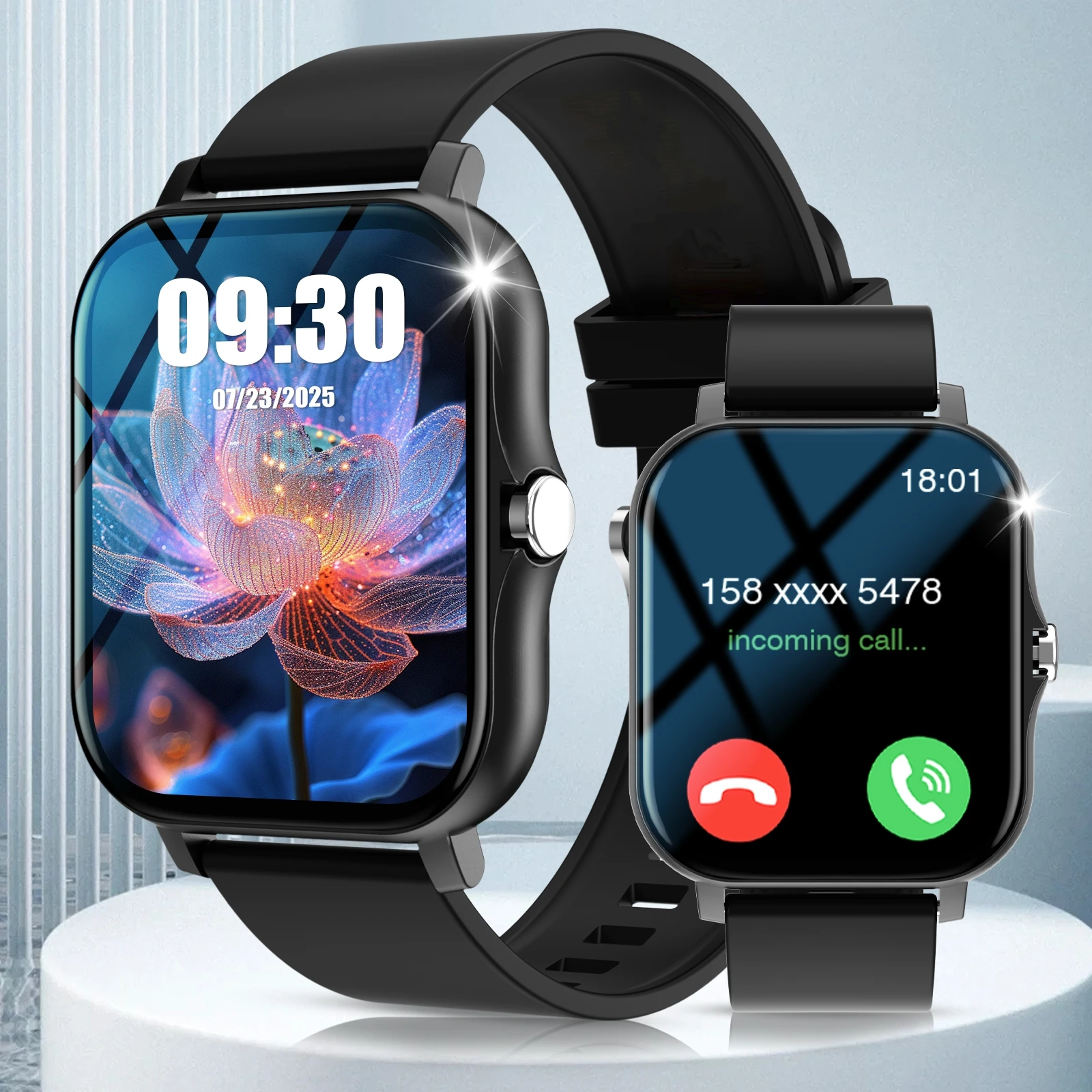 Smartwatch 2026 Man Smart Watch Woman Bluetooth Call Music Control Sport Step Information Display SMS Remind Calorie Alarm Clock