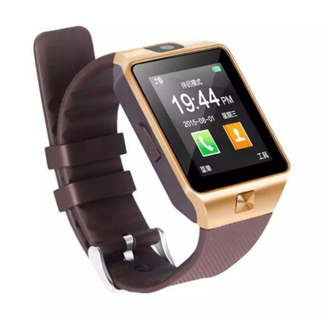 GT08 single SIM smart watch golden colour. 