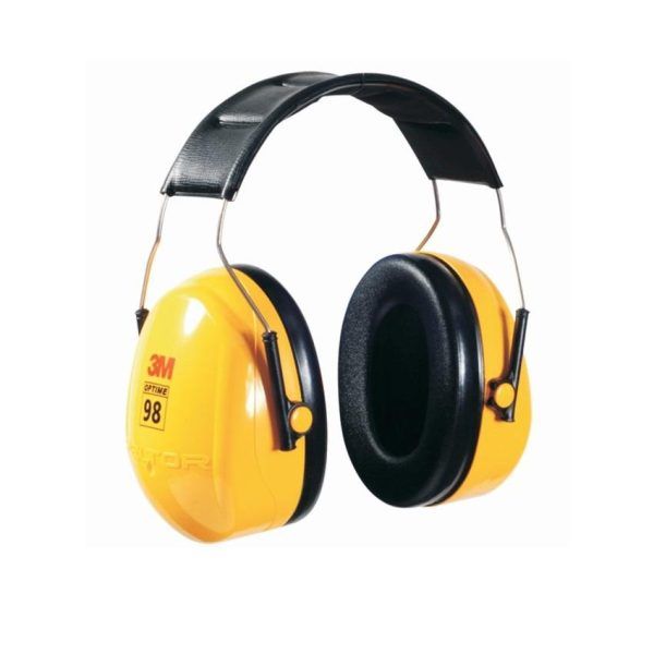 Hearing Protection, Ear Protectors, NRR 26 dB, Ideal for heavy equipment operations, 3M™ Peltor™ Optime 98 Over the Head Ear muff,. 