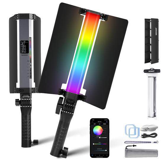 Light Stick ZGRL 2000 30W | Adjustable Brightness | Hue Cycle Adjustment & 2700K-7500K RGB LED Light Saber with Built-in Lithium Battery 10000mAH, with 20 Special Effect Modes (No Remote). 