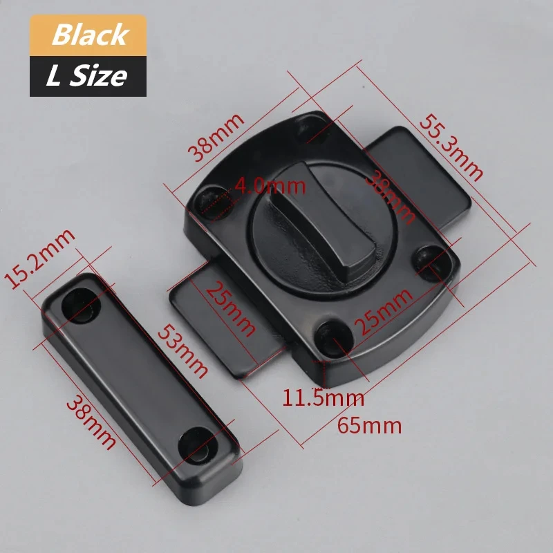 180° Double Sided Rotate Bolt Latch Gate Latches Door Slide Lock Twist ...
