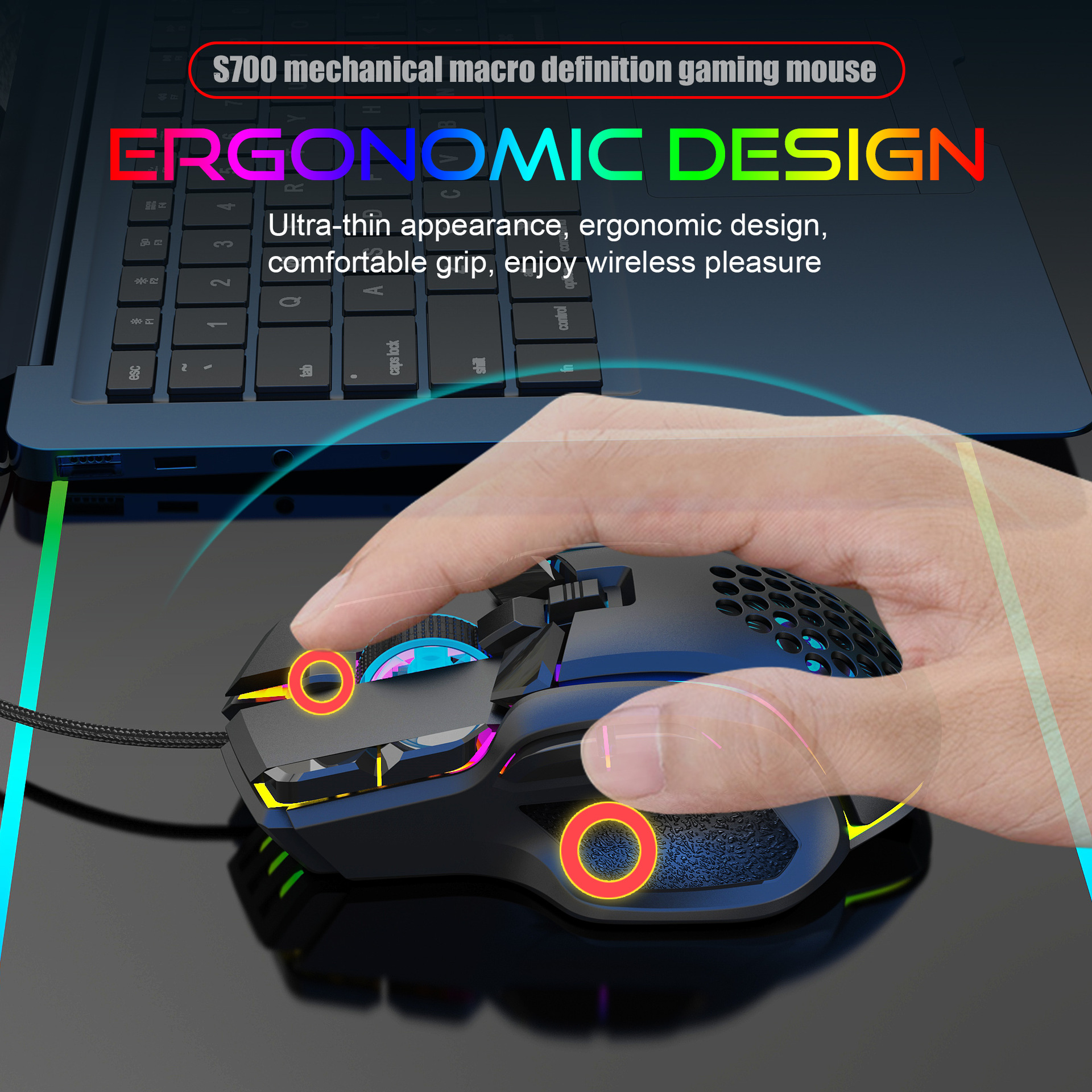 10 Buttons 12800 DPI USB Gaming Mechanical Mouse RGB Backlit Computer Gamer Programmable Wired Mice For Laptop PC Desktop. 