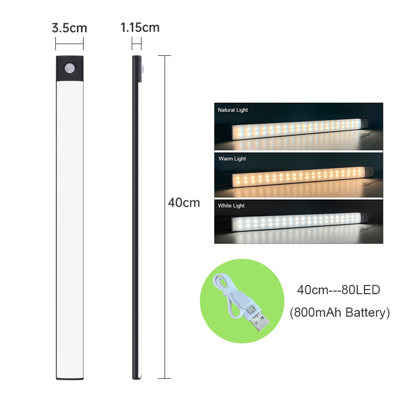 Ultra-thin Motion Sensor Light Wireless LED Night Lights Bedroom Decor Staircase Closet USB Rechargeable Kitchen Detector Lamp. 