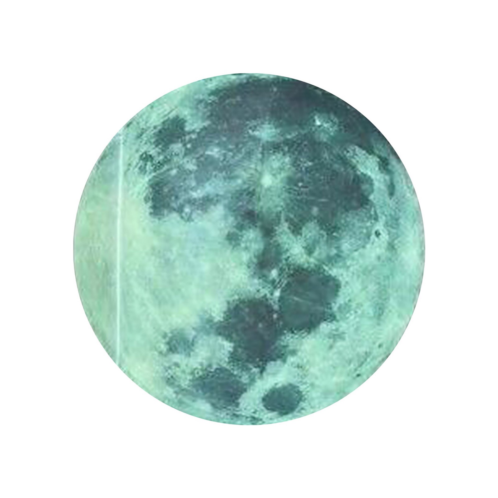 3D Large Moon Fluorescent Wall Sticker, Glow in The Dark Moon Glowing Luminous Wall Art Stickers Removable Adhesive Wall Decal. 