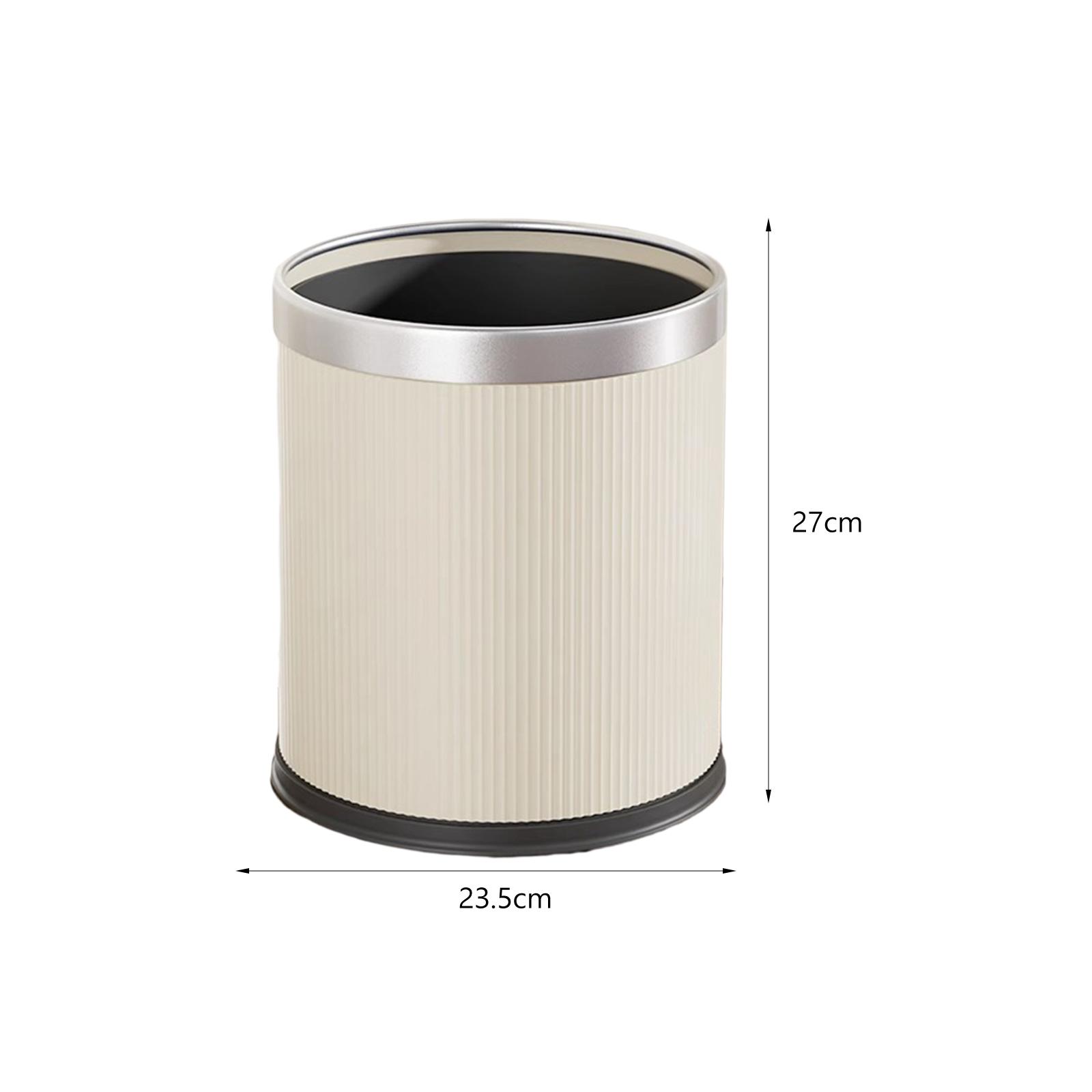 Open Top Trash Can Modern Dustbin Simple Rustic Waste Basket Lightweight Garbage Can for Study Room Bathroom Dorm Restroom Hotel. 