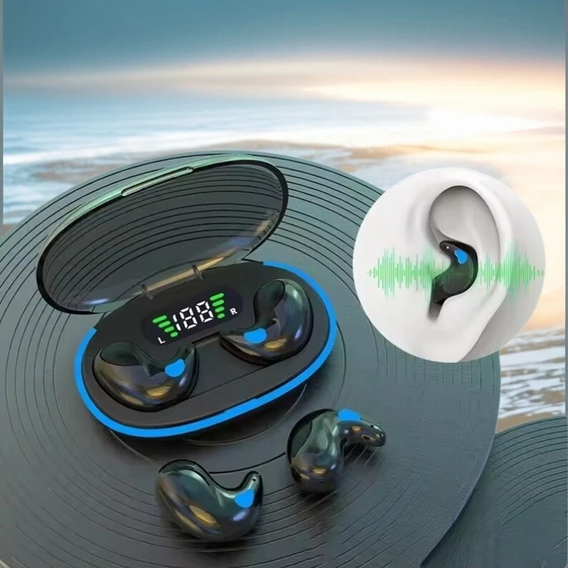 X55 Invisible Sleep Wireless Earphone TWS Bluetooth 5.3 Headphones Hidden Earbuds IPX5 Waterproof Noise Reduction Sports Headset