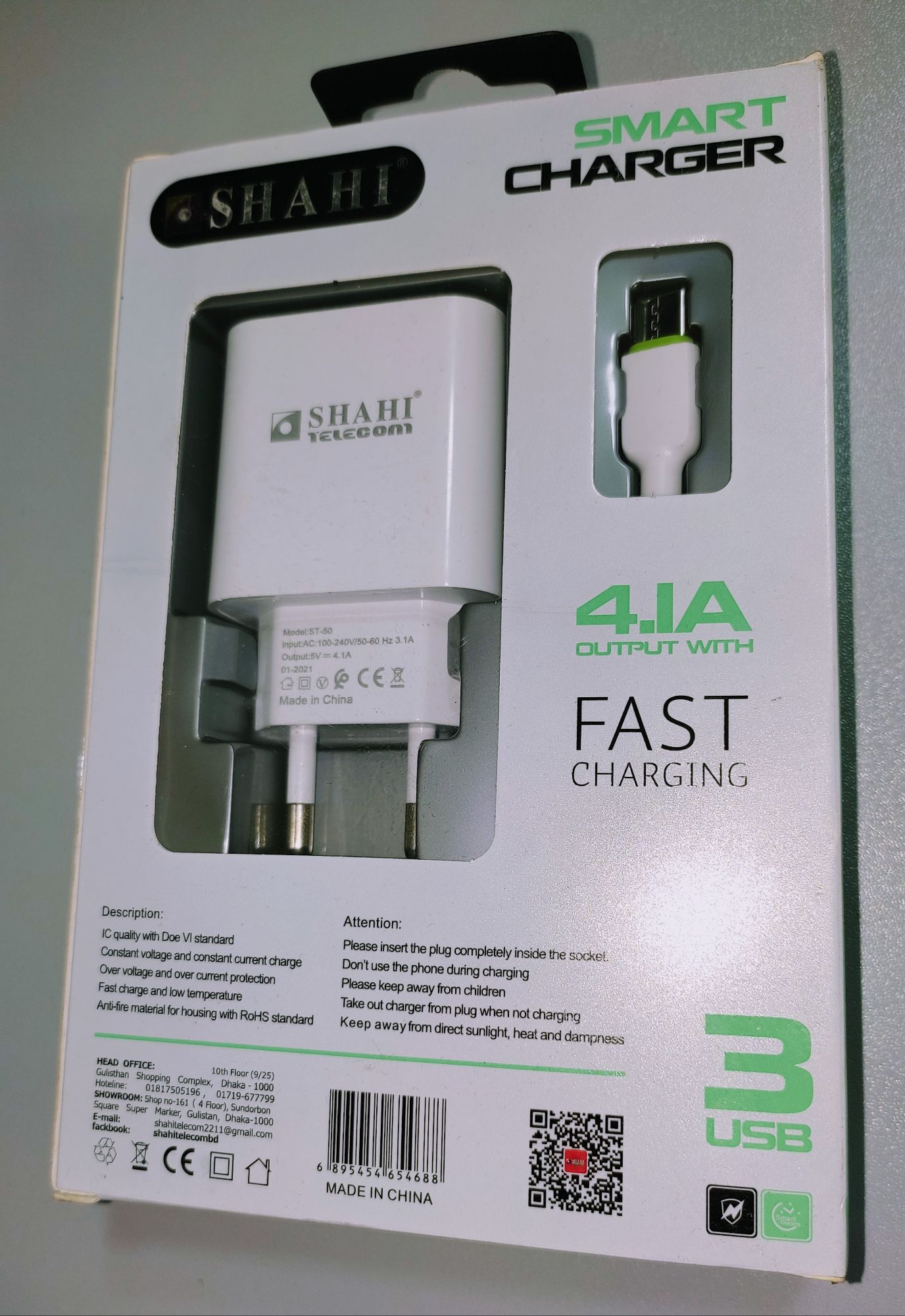 Shahi 27W Fast charger with 3 Ports for i-phone