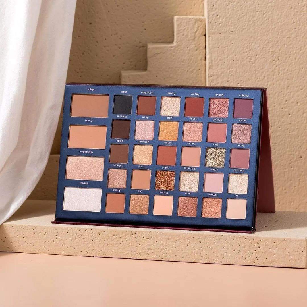 Beauty Glazed 68-Color Mix & Match All-In-1 Eyeshadow Palette With Blush Contour Highlighter. 