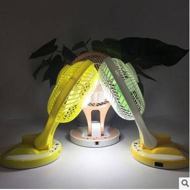 JR-5580 Portable LED Light with Mini Fan. 