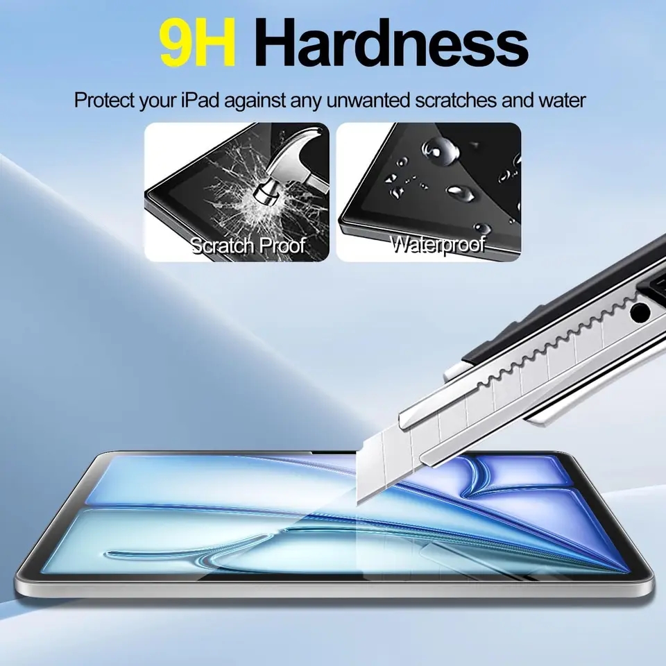 Apple iPad Air 11‑inch (M2) A2903,A2904,A2902 HD Tempered Glass Screen Protector. 
