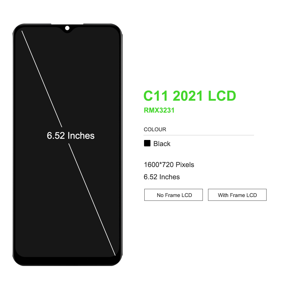 AAA Quality For OPPO Realme C11 2021 LCD RMX3231 Display Touch Screen Digitizer Assembly For Realme C11 2020 LCD Display RMX2185. 