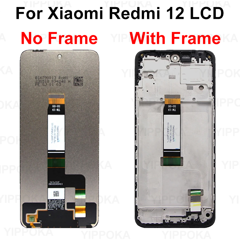22120RN86I For Xiaomi Redmi 12C LCD Poco C55 Display Touch Screen Digitizer For Redmi 12 Display 23053RN02A LCD Replacement Part. 