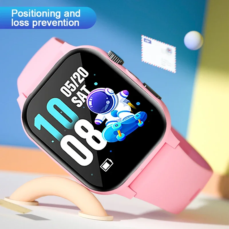 Kids Smart Watch 4G Multifunctional Waterproof SOS  Location Camera Call Sim Card Child  Sports Digital Watches Tracker