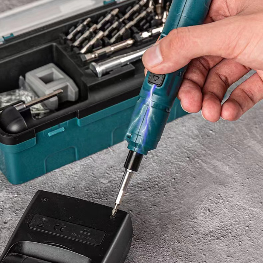 DONUMEH Cordless Electrical Screwdriver Mini Power Tools Rechargeable Multifucntion Drill Kits Set Household Maintenance. 