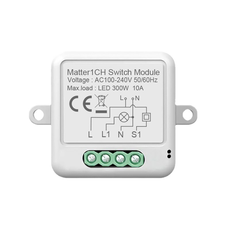 Smart Matter WiFi 1 CH Swtich Module DIY Bulb Circuit Breaker App Remoter Support Homekit Siri Google Home Alexa Voice Assistant