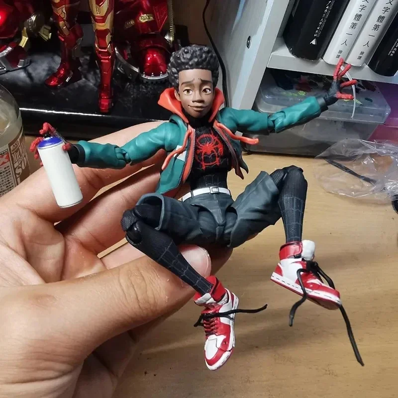 Sv Action Miles Morales Action Figure Collection Sentinel Marvel Spiderman Spider-Man Into the Spider Verse Figures Model Toys. 
