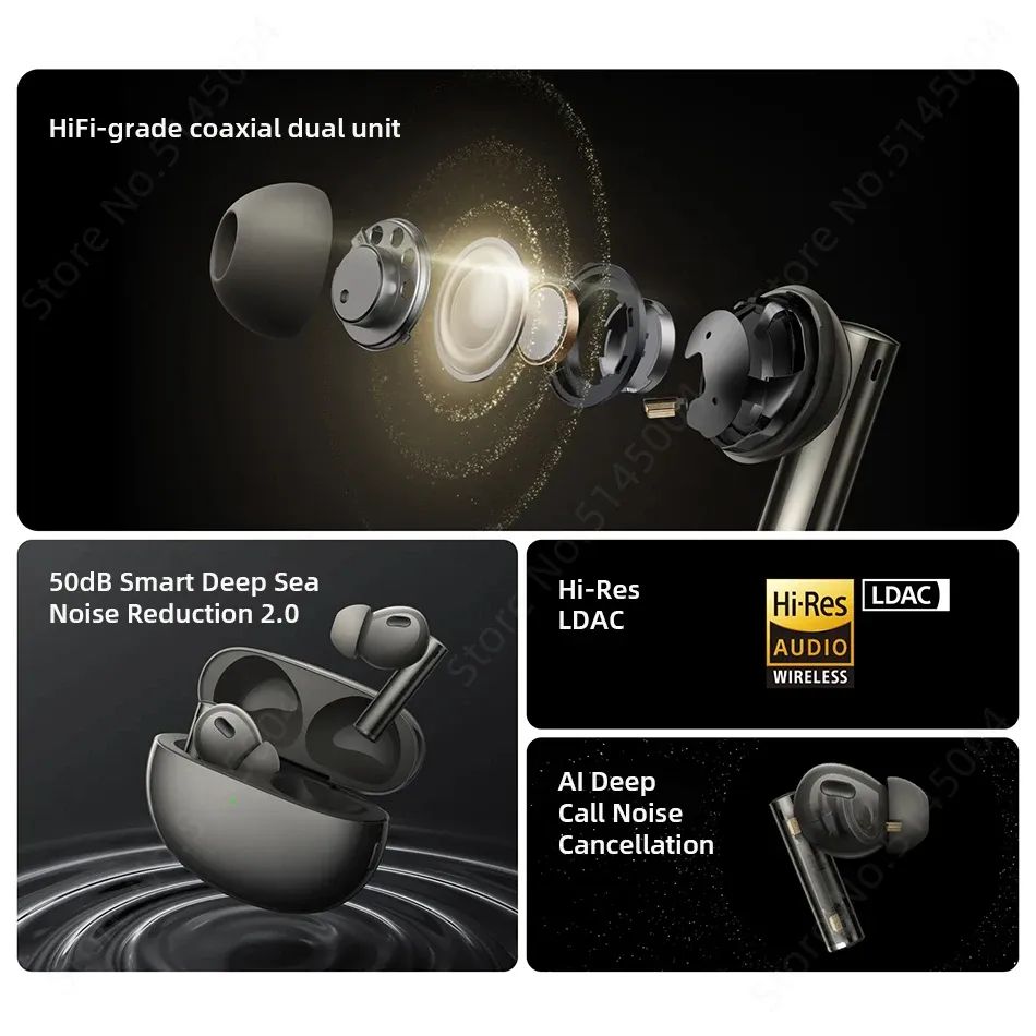 Realme Buds Air 6 Pro TWS Earbuds with 50 dB ANC LDAC. 