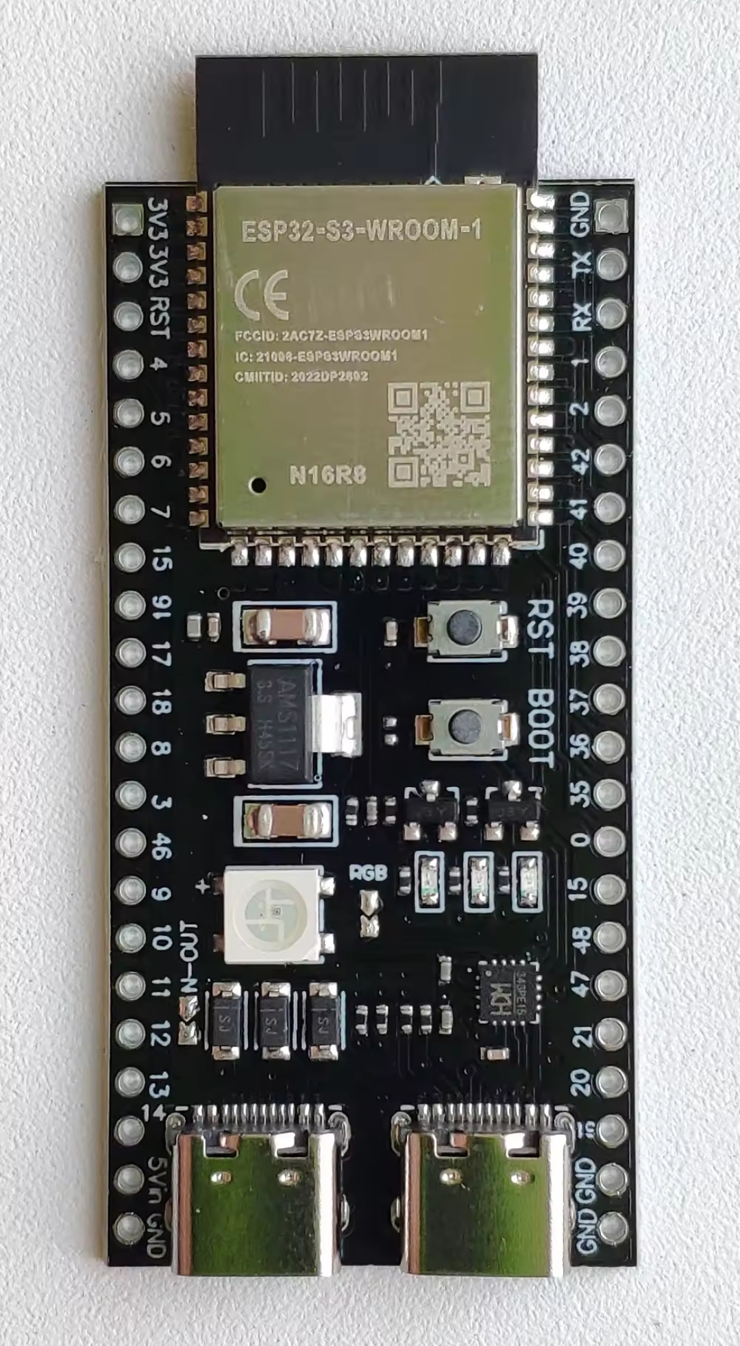 ESP32 S3 WROOM-1 Dual Type-C USB N16R8 Micropython Board. 