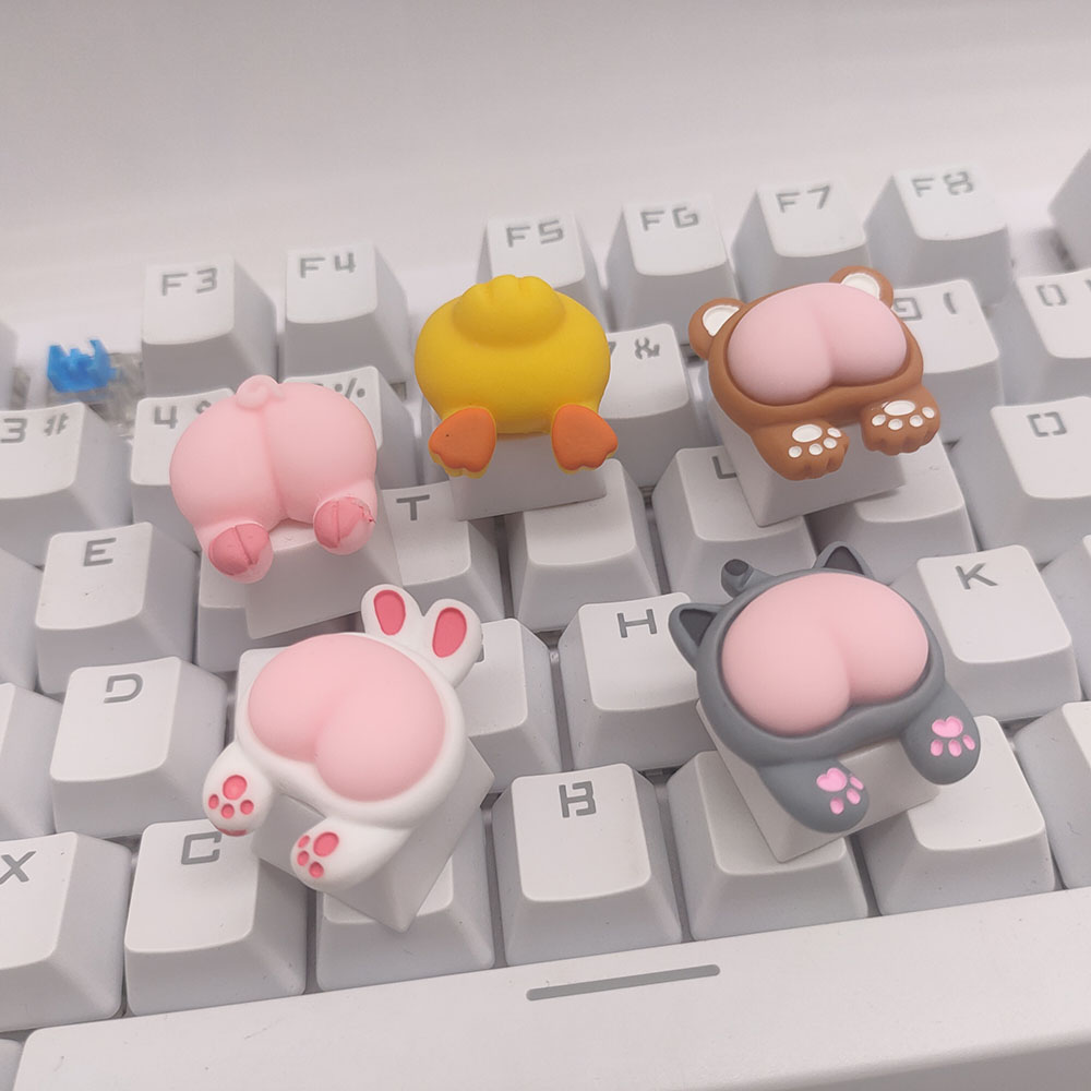 Cat Paw Butt Key Cap Animal Keycaps For Mechanical Gaming Keyboard Custom ESC Keycap Cherry Mx Switch For PC Gift For Birthday. 