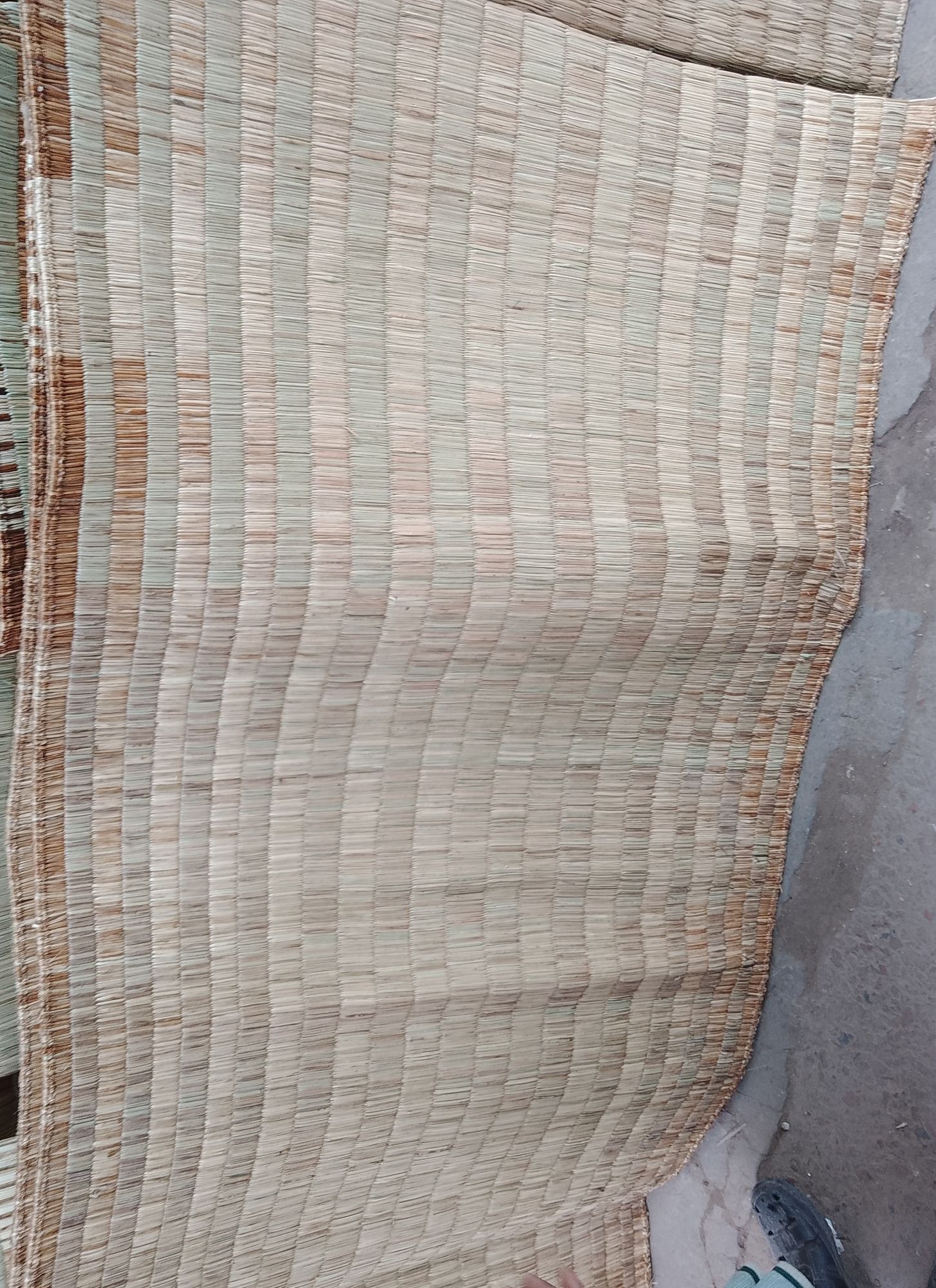 Hand-made mats for sleeping, praying and eating rice to escape the cold of the floor in winter. 