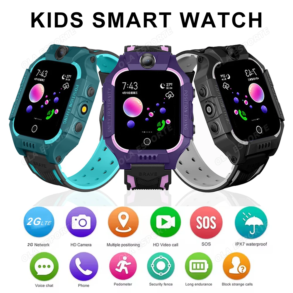 Kids Smart Watch SIM Card HD Camera Video Call SOS Location Monitor Smartwatch for Child Boy Girl Smart Watch Student