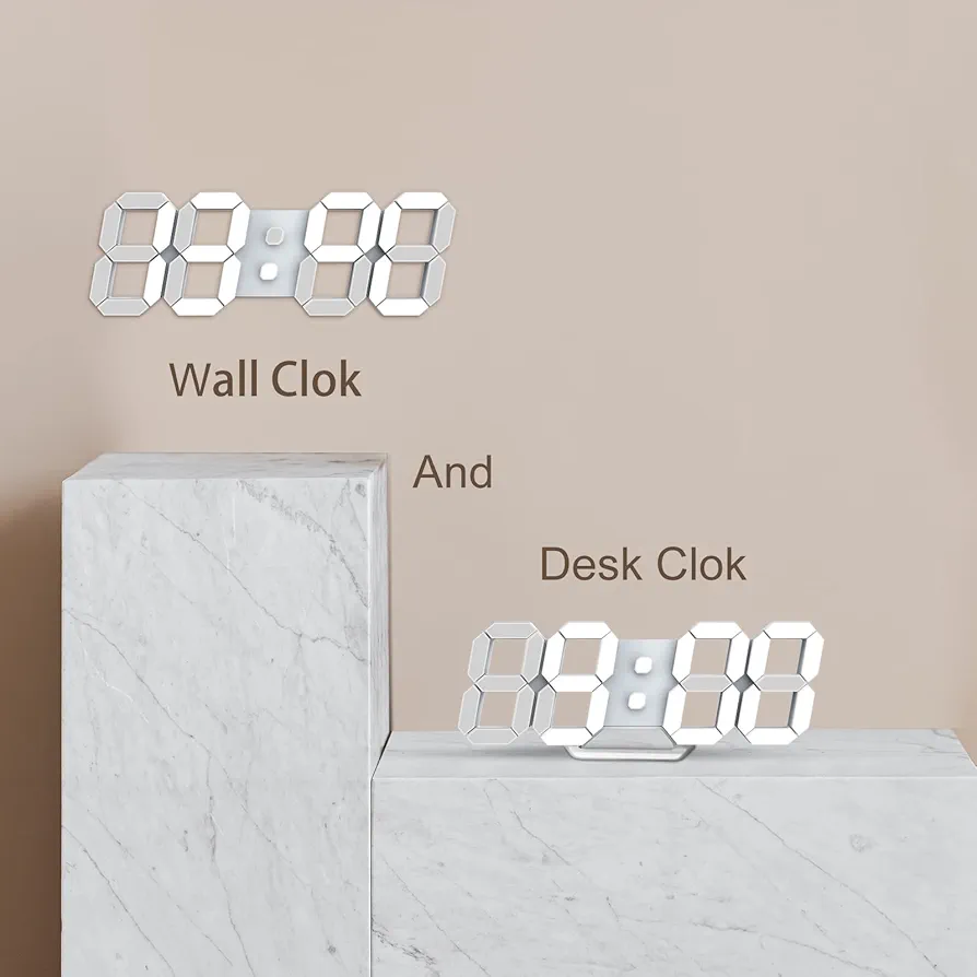 3D Digital Wall Clock LED Table Clock Time. 