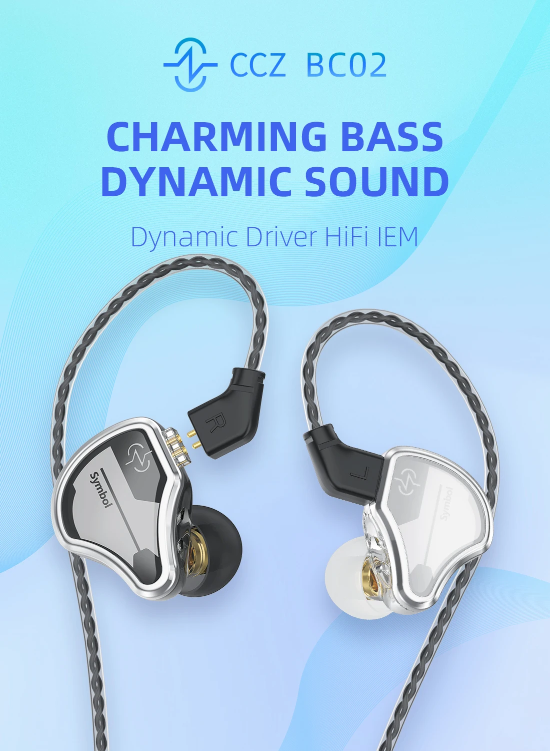 CCZ BC02 Dynamic Driver Wired Headphone High Premium Fidelity Sound Quality Earphones  Monitor Noise Cancelling Gaming Headset