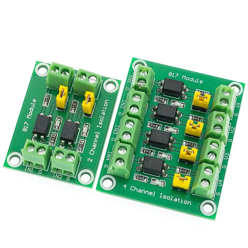 PC817 2 4 Channel Optocoupler Isolation Board Voltage Converter Adapter 3.3V to 5V Module 3.6-30V Driver Photoelectric Isolated. 
