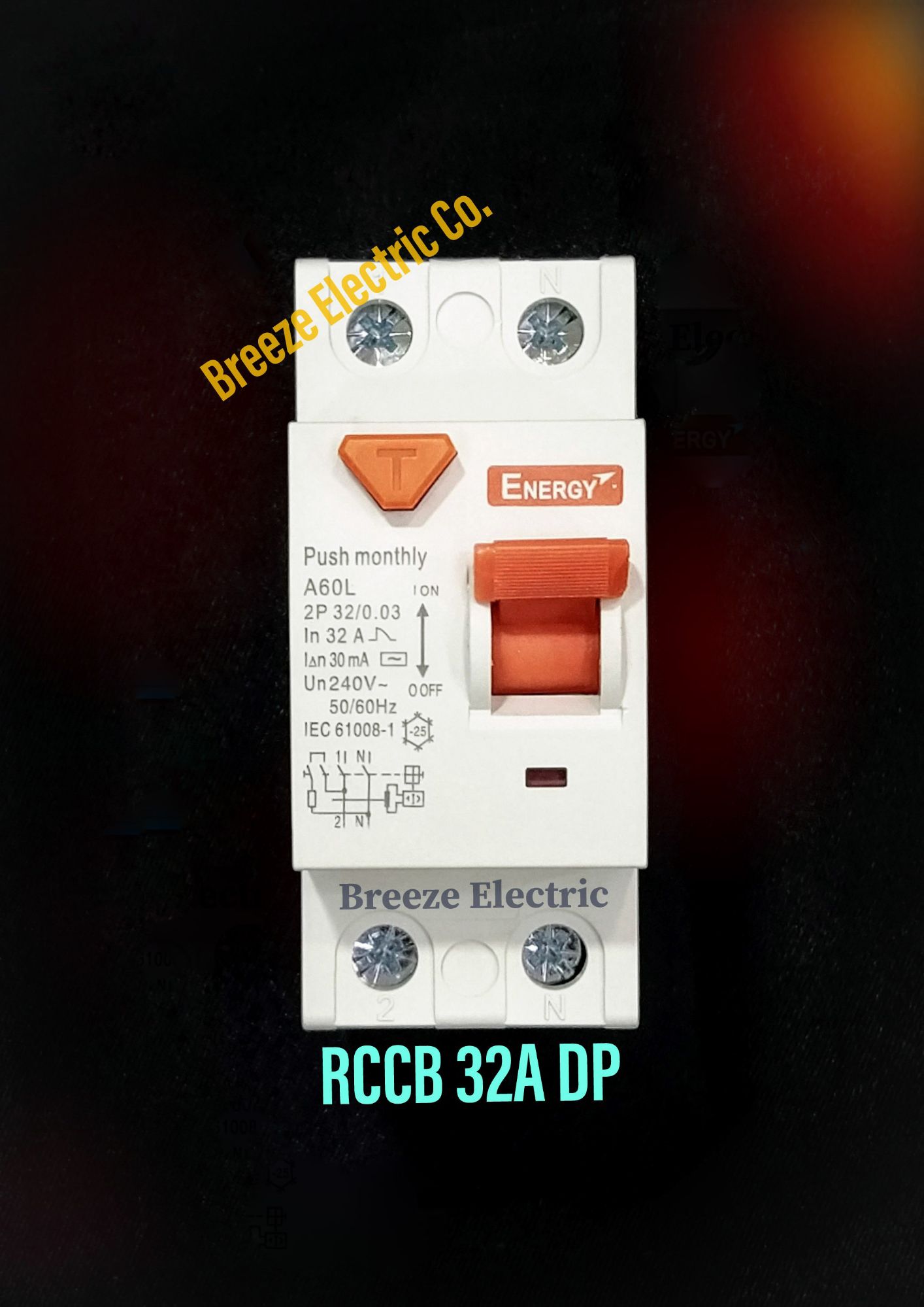 RCCB 32A DP 2 Pole Circuit Breaker. Energy.. 
