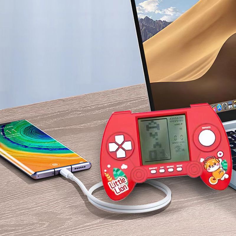1pc Retro Mini Handheld Game Players Classic Electronic Games Hand Held Console Game Child Puzzle Gaming Console Toys Gift Red. 