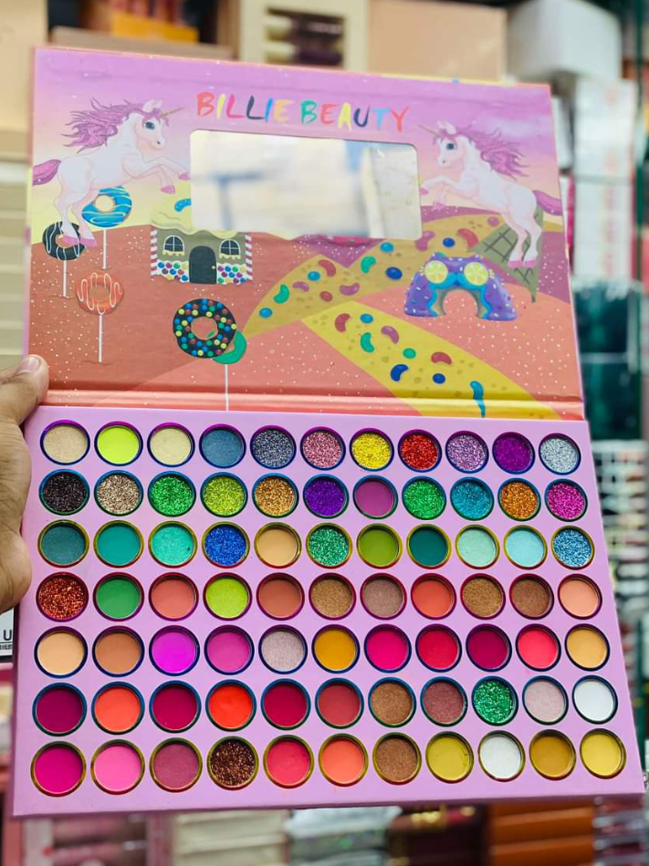 BILLIE Beauty 77 Color Eyeshadow Palette Matte Eyeshadow Glittery Eyeshadow Shimmer Eyeshadow Colorful Eyeshadow. 