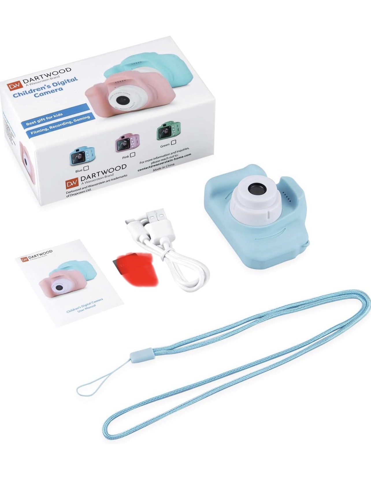 Digital Camera for Kids with 2.0” Color Display Screen & Micro-SD Card Slot for Children. 