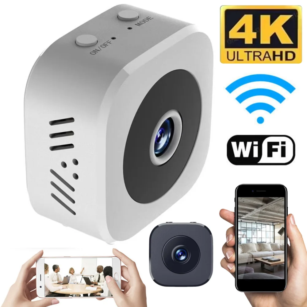 Smart Wireless Security Camera Rechargeable Househeld WiFi Surveillance Motion Detection Mini HD Camera for Home Office