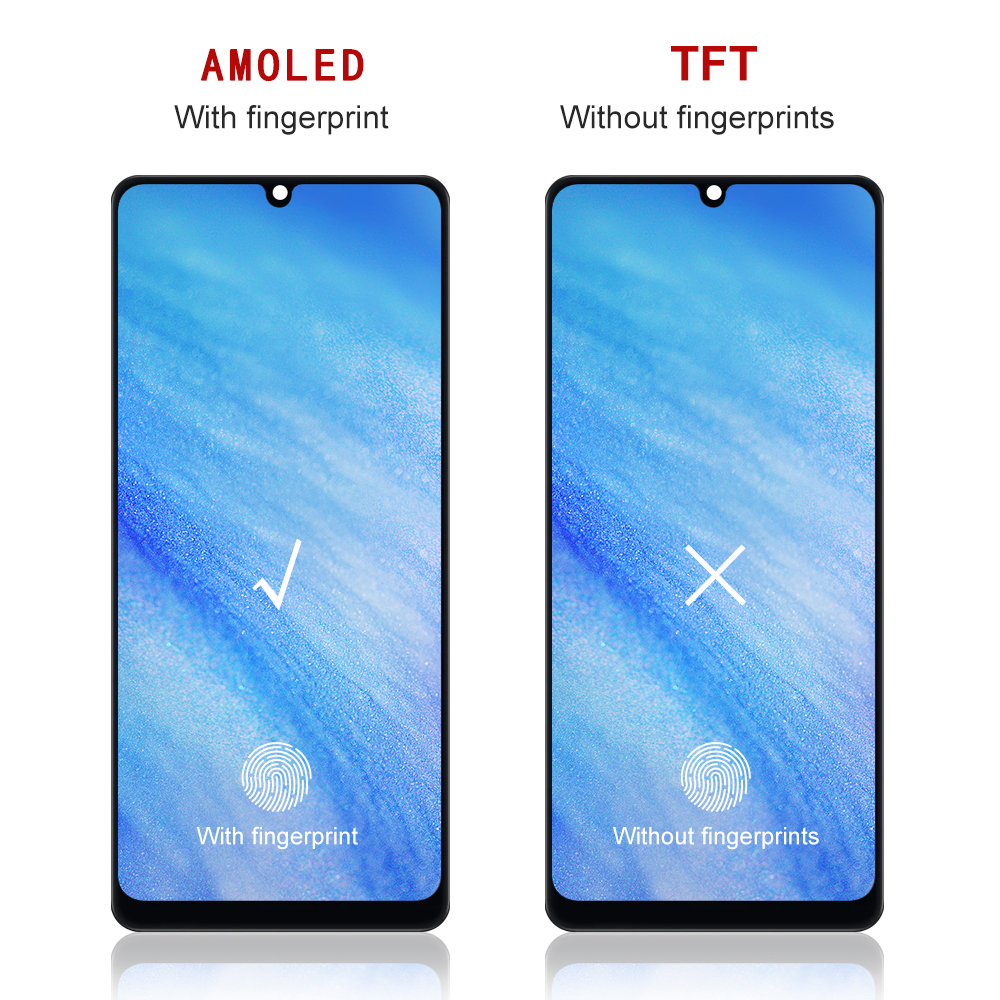 AMOLED For Samsung A30s LCD Display Touch Screen Digiziter Assembly For Samsung A307 With Frame LCD. 