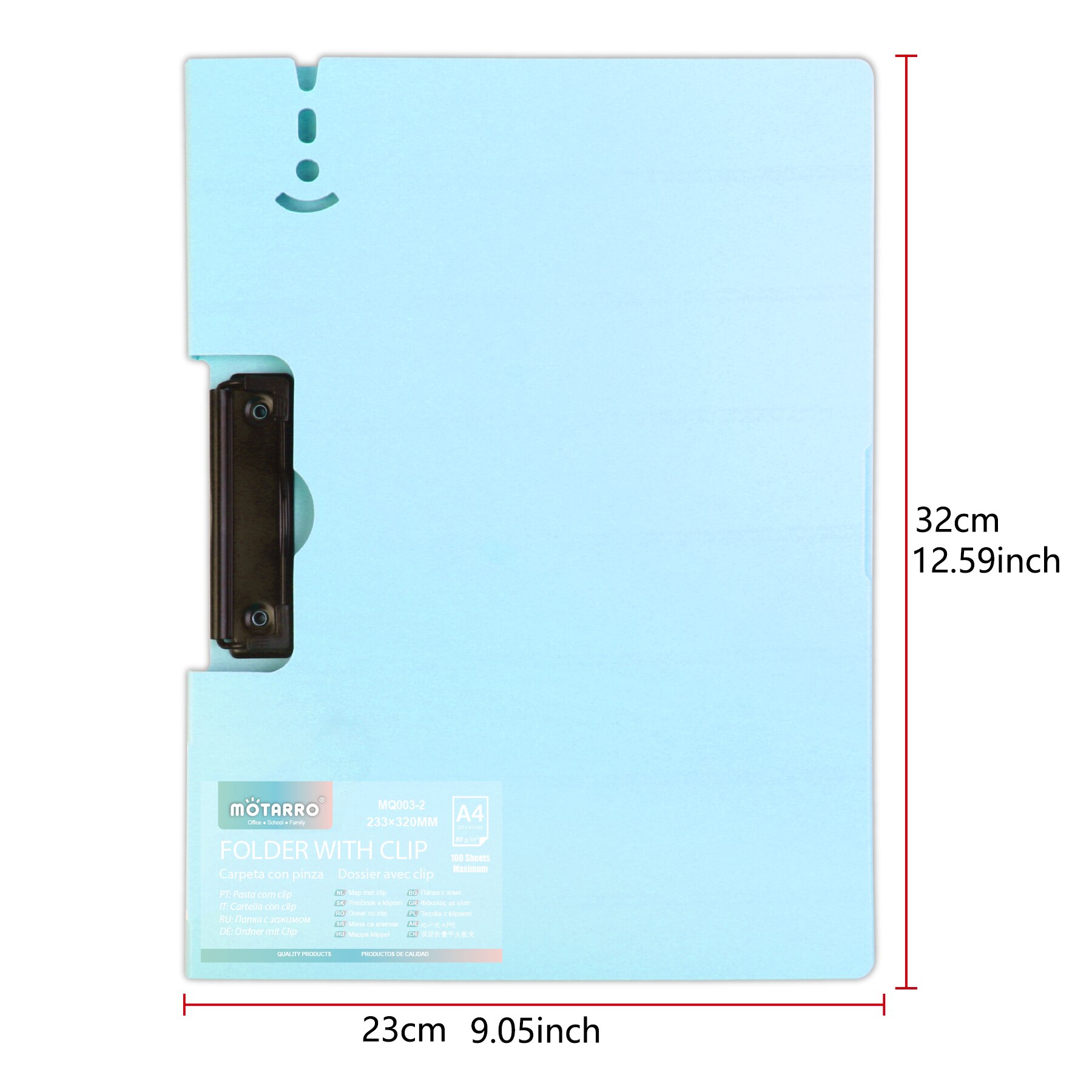 MOTARRO A4 Foamed PP Double Folded Flat Head Flat Plate with Morandi Color Scheme Pink Blue Green Folder for School Office. 