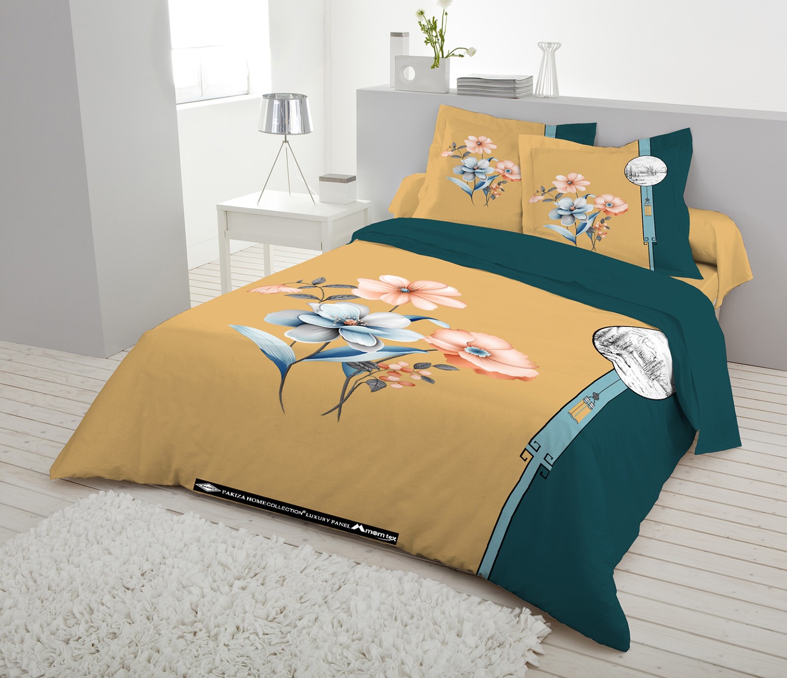 King Size Cotton BedSheet with Two Pillow Cover_Exquisite Design, Twill Fabric_Chowdhury Fabrics