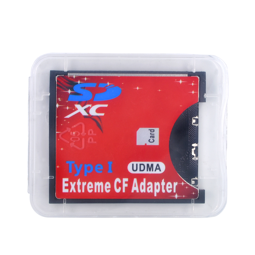 TISHRIC WiFi SD to CF Card Adapter MMC SDHC SDXC to Standard Compact Flash Type I Card Converter UDMA Card Reader For Camera. 