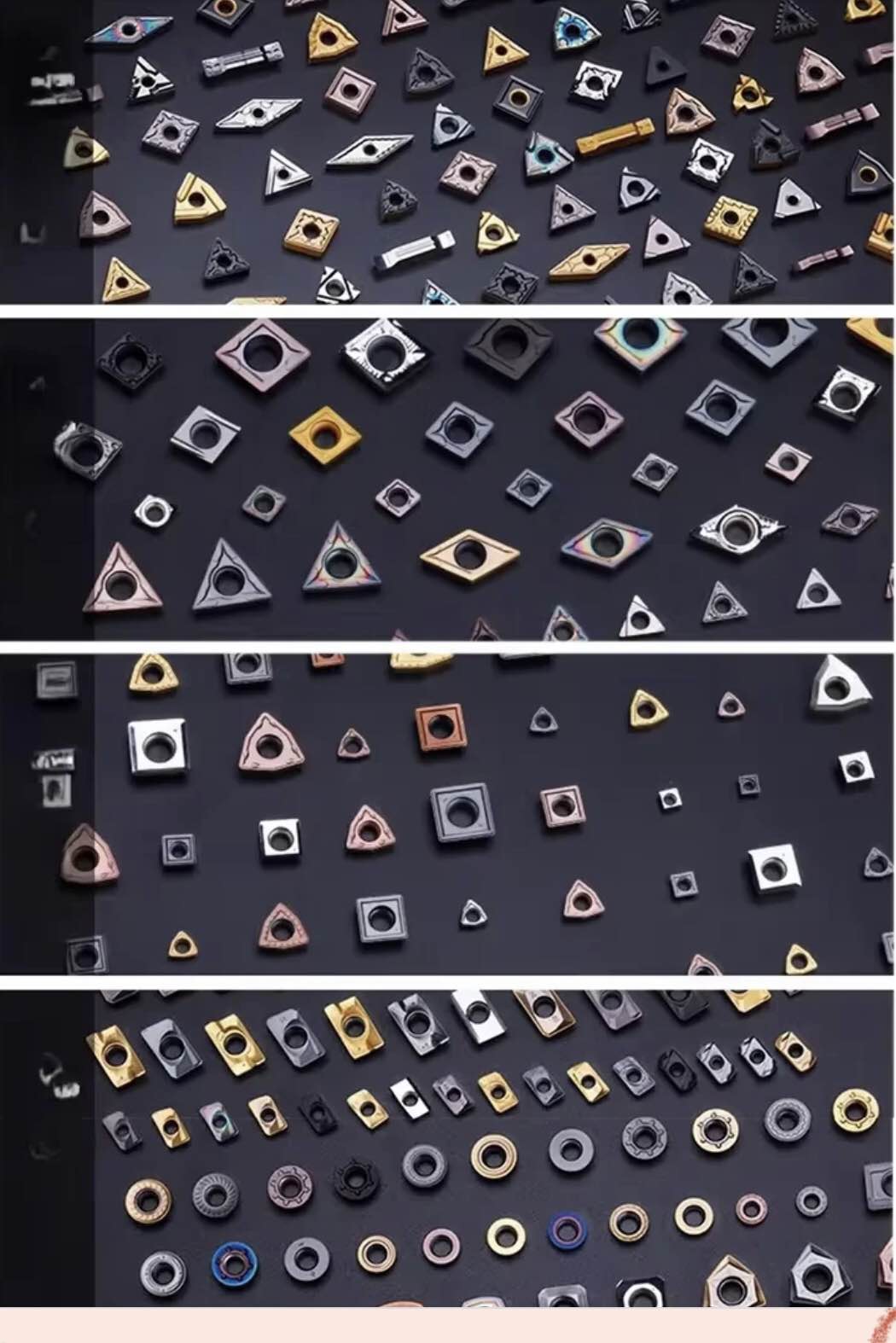 CNC INSERT CNMG/DNMG/SNMG/TNMG/VNMG/WNMG/APMT/MGMN Carbide 10 pcs/plastic box 10 pcs ISO Finishing, Semi-finishing and roughing. 