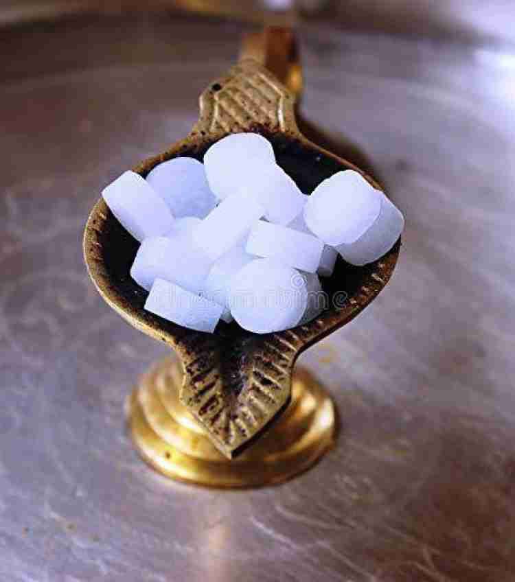 Camphor Tablet  Shape /Karpur in Aarti- 1 Pot - 25 Gm. 
