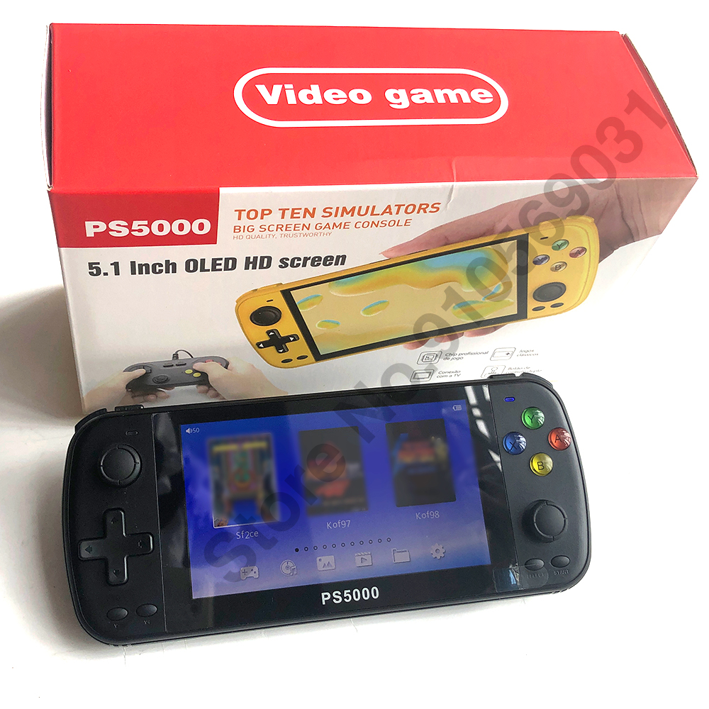 PS5000 5 inch Portable Handheld Game Console for PS1/MAME/MD/NES/SNES Video  Gaming Modern Portable gaming console. 