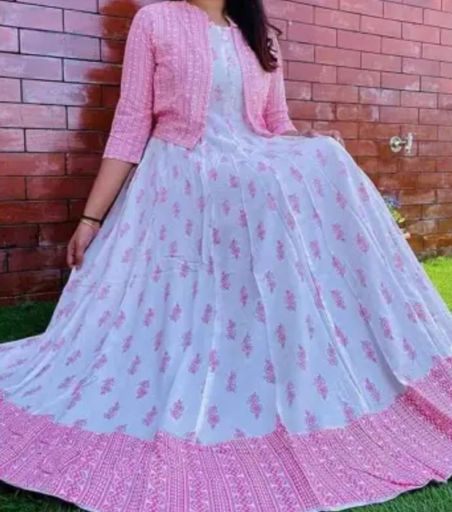 Koti Grawn Dress Long 48 Ger 100 Size 38-44 Elegant Traditional Wear with Unique Design and Premium Quality Fabric. 