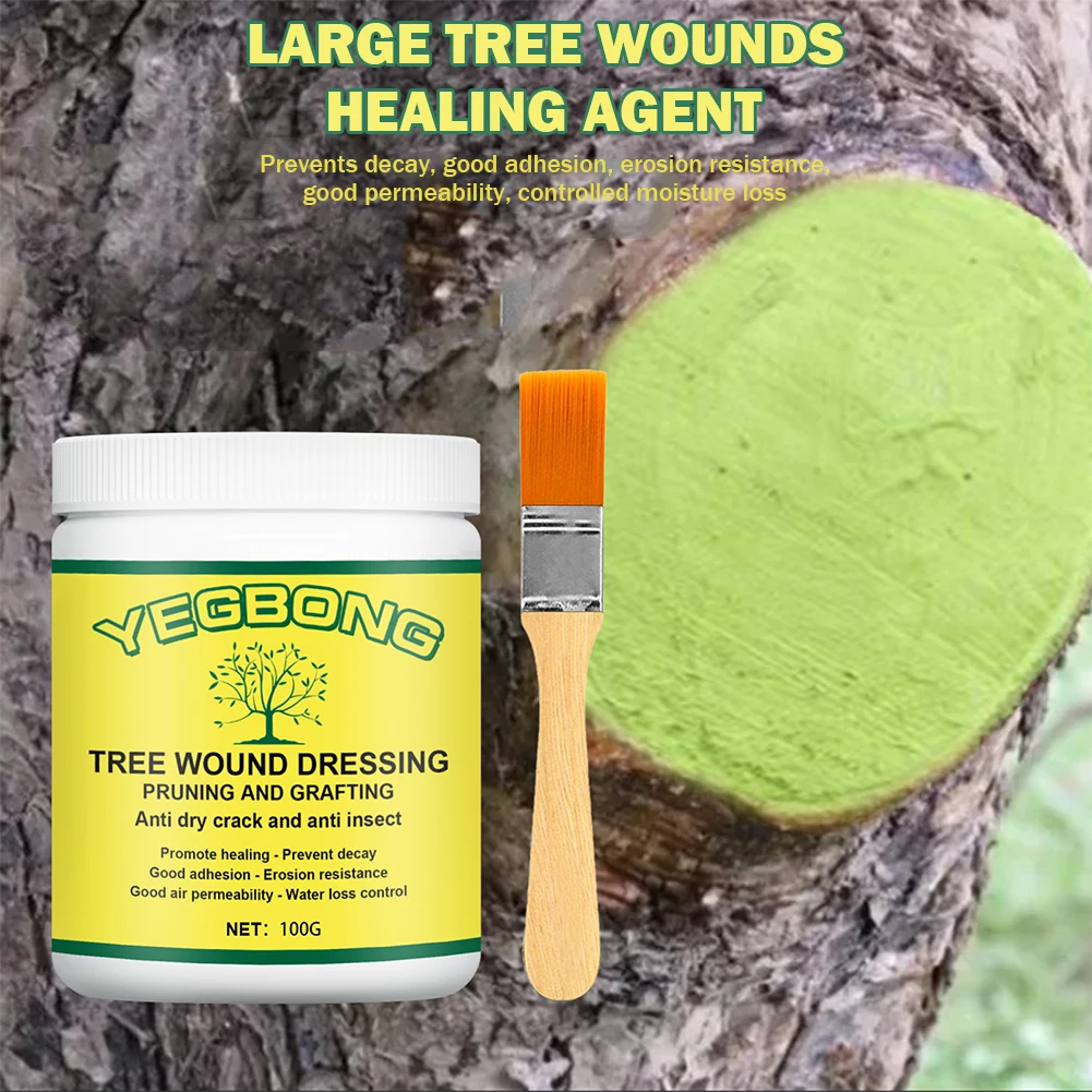 Tree Wound Bonsai Cut Paste Smear Agent Pruning Compound Sealer with Brush Waterproof Sealant Glue Adhesion Promoter 접착제. 