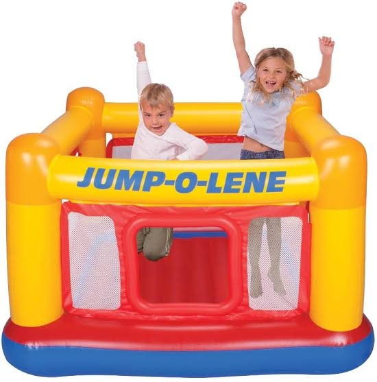 Intex Playhouse Jump-O-Lene Inflatable Bouncer With Electric Pump. 