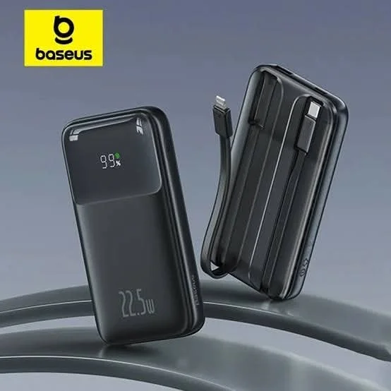 Baseus Comet Series 22.5W 20000mAh Dual Cable Digital Display Fast Charge Power Bank