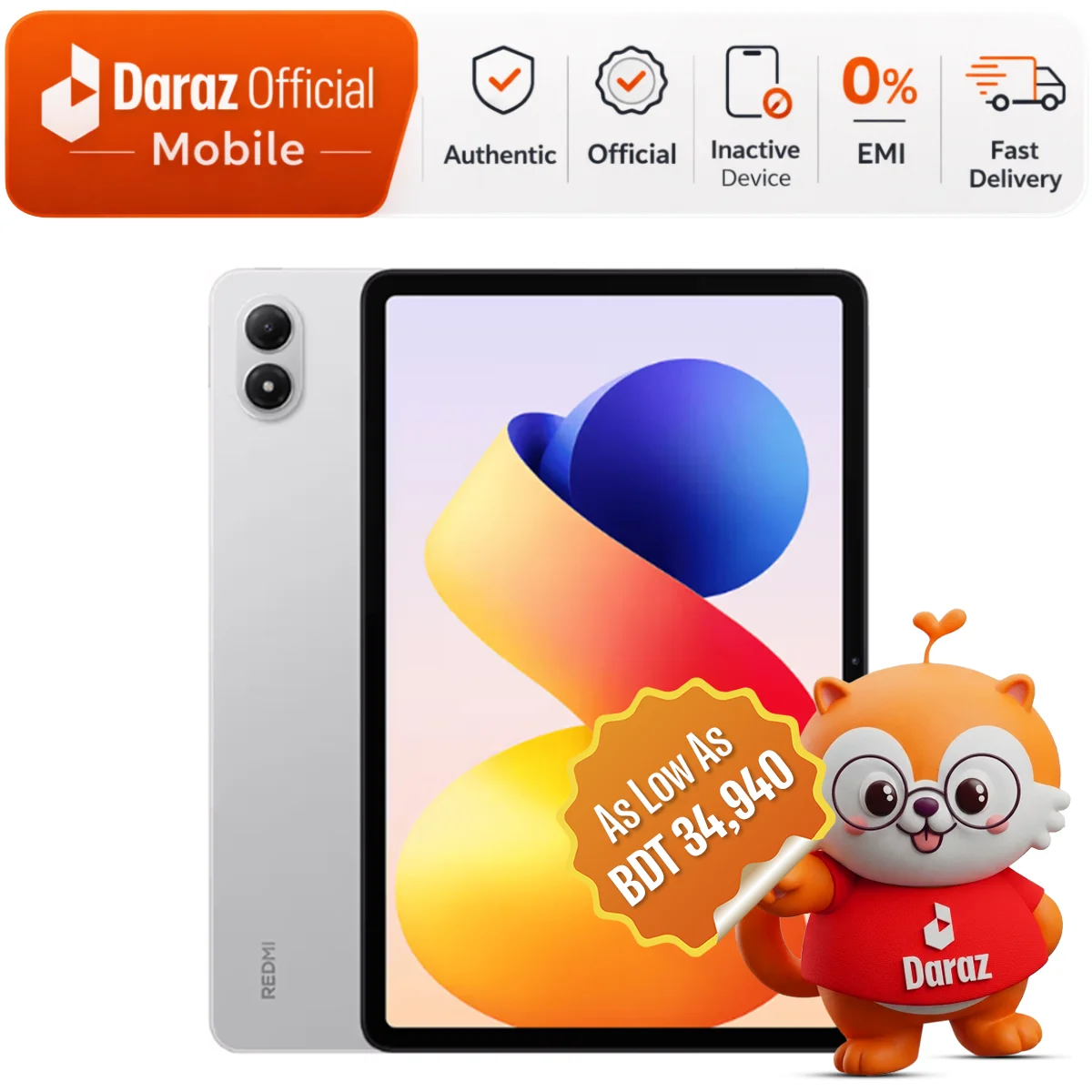 Xiaomi Redmi PAD 2 Pro 8GB/256GB (Wi-Fi) | 12.1" 120Hz Display | Snapdragon | Official