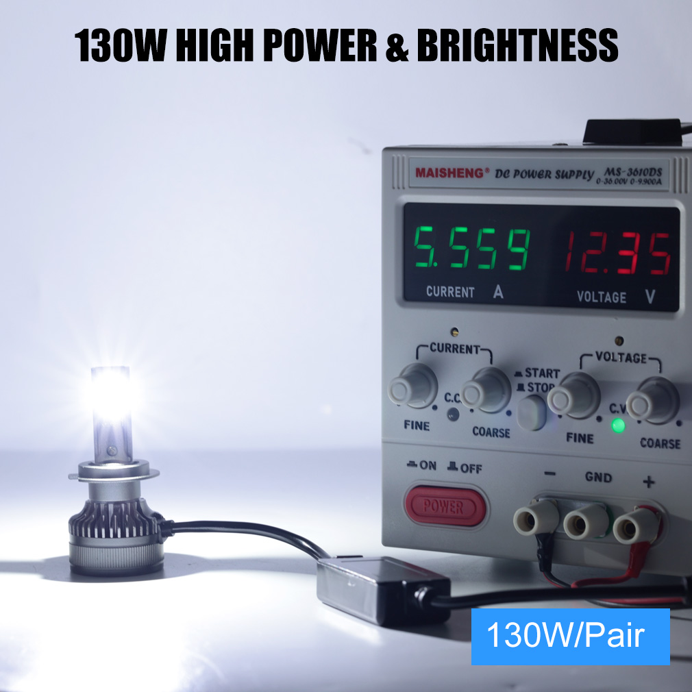 130W H7 Led H4 H1 H8 H11 9005 HB3 9006 HB4 LED Bulb 80000LM F5 Plus Car Headlight Canbus 3570 CSP Auto Turbo 6000K White 12V 24V. 