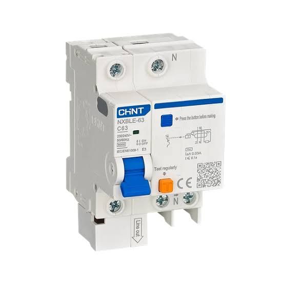 RCBO DP CHINT NXBLE-63 1P + N 32A to 63A. 