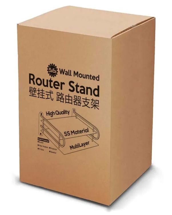 WIFI Router Stand Wall Mounted/ONU Stand/TV Box or Set Top Box Stand With Black Color. 