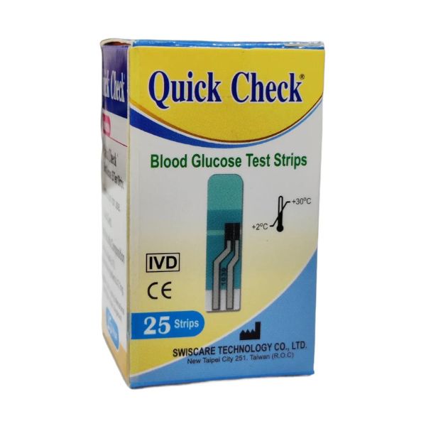 Quick check blood glucose test Strip 25 PCS