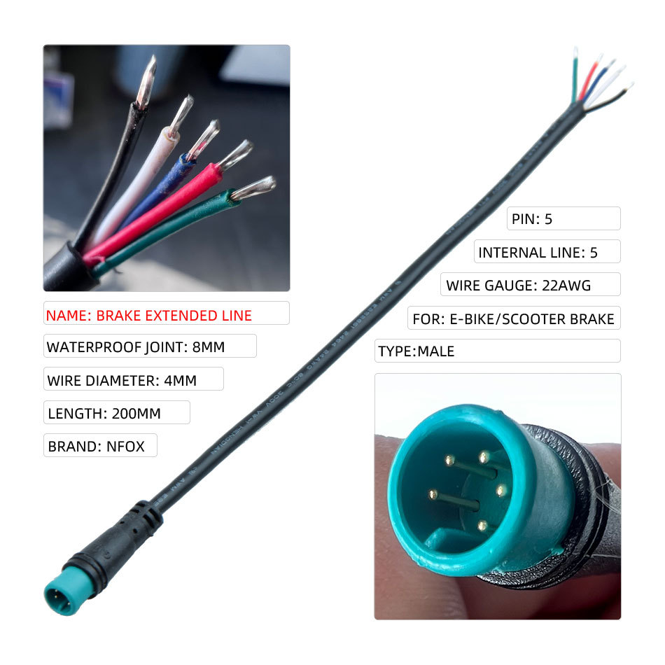 NFOX Brake Broken Wire Extension Sequence Transfer Magnetic Induction Signal Line for Electric Scooter E-bike Cable Bafang Motor. 